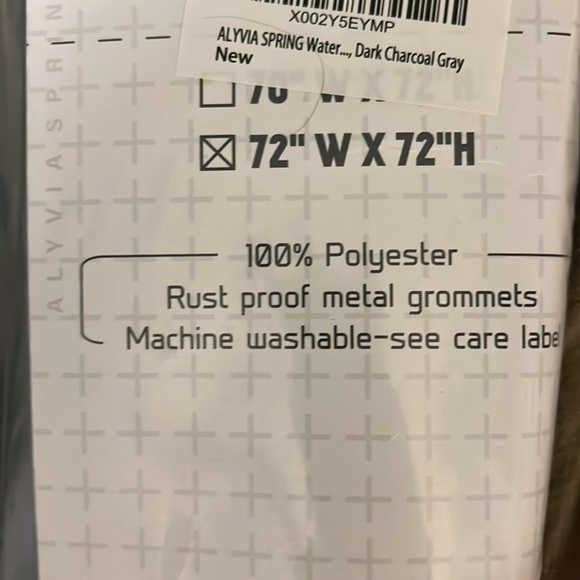 New with tags waterproof fabric shower curtain-liner - Picture 2 of 4